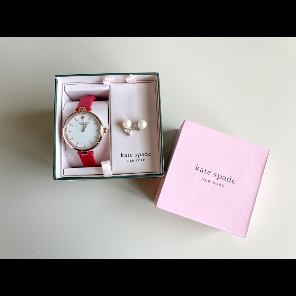 Kate Spade Watch & Earrings Set